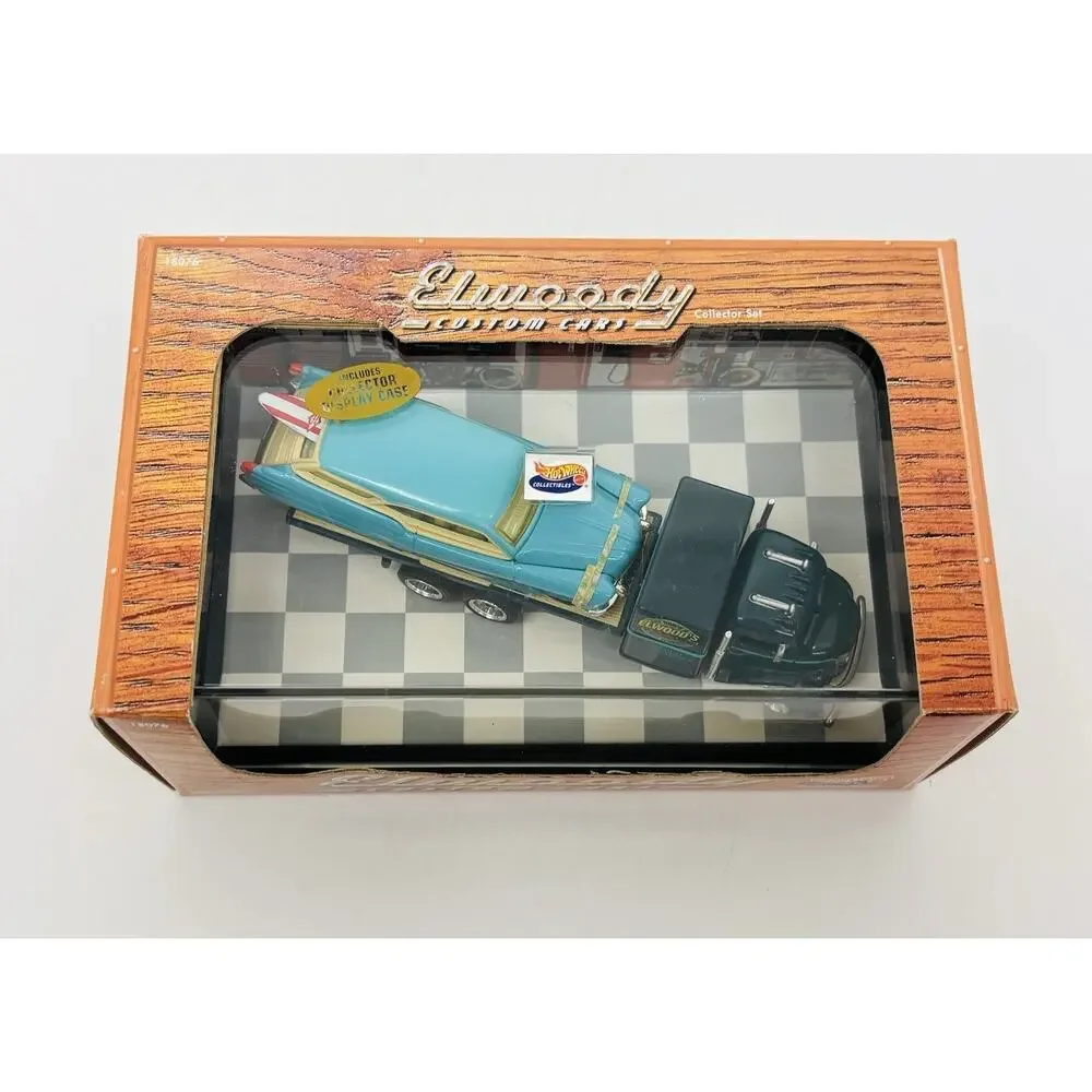 Hot Wheels Elwoody 1950 2 Door Buick Wagon w/ Cab-Over Tow Truck Set 18076 New